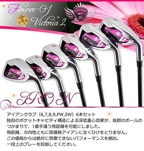 WORLD EAGLE Набор клюшек 10 клюшек Ежевика Для начинающих FL-01V2 B/Berry Женский/Правосторонний Сумка510