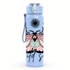 1PC Moth Wild Soul Sunflower 750ml Color Plastic Sports Water Bottle Leakproof Flip Straw Lid Suitable for Sports Office Home Use