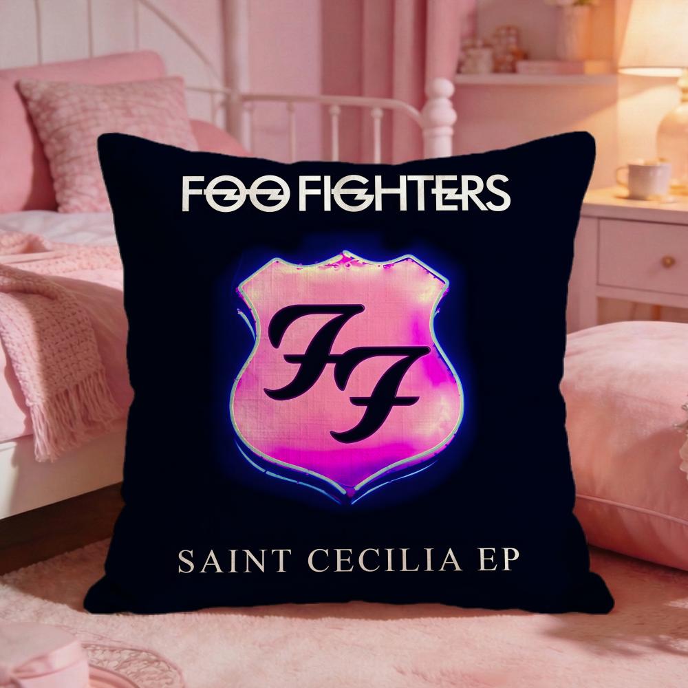 band fFoo Fighters Cushion Cover Premium Comfort Reversible Pillow Cove Two in One Design for Any Room  Car Interior