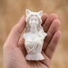 Женская фигурка с кошачьими ушками 3D-печатная женская бюст-скульптура для гостиной, офисного стола, книжной полки, домашнего декора
