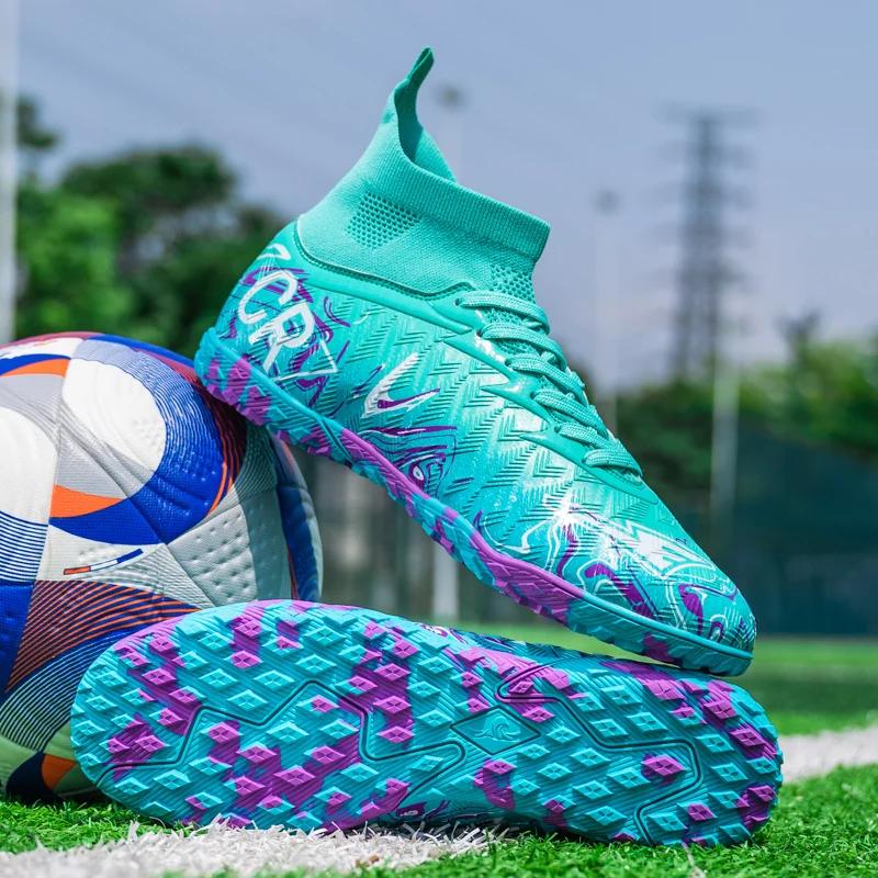Новые молодежные спортивные бутсы CR7 Низкие Студенческие Футбольные Бутсы с Длинными И Сломанными Шипами для Тренировок и Матчей Профессиональные