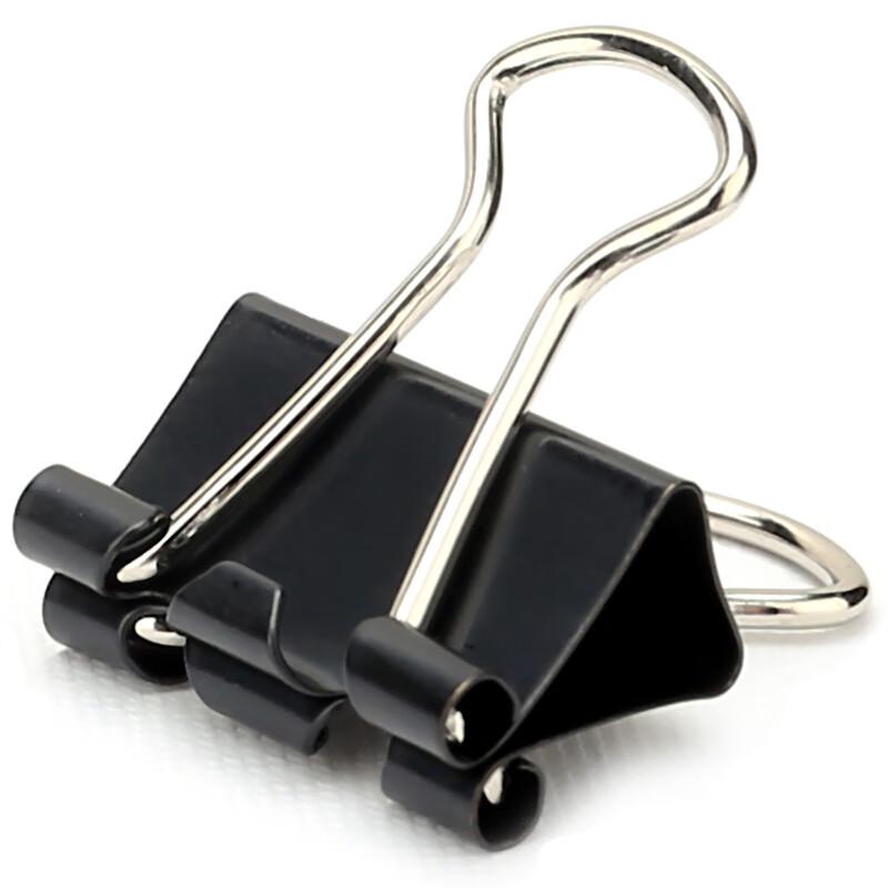 Deli 8566-6 Black Long Tail Binder Clips