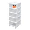 JEJ Astage Closet Chest with Made In Width 39 X Depth 43 X Height 103 Cm 5-drawer Casters, White/clear, Japan,