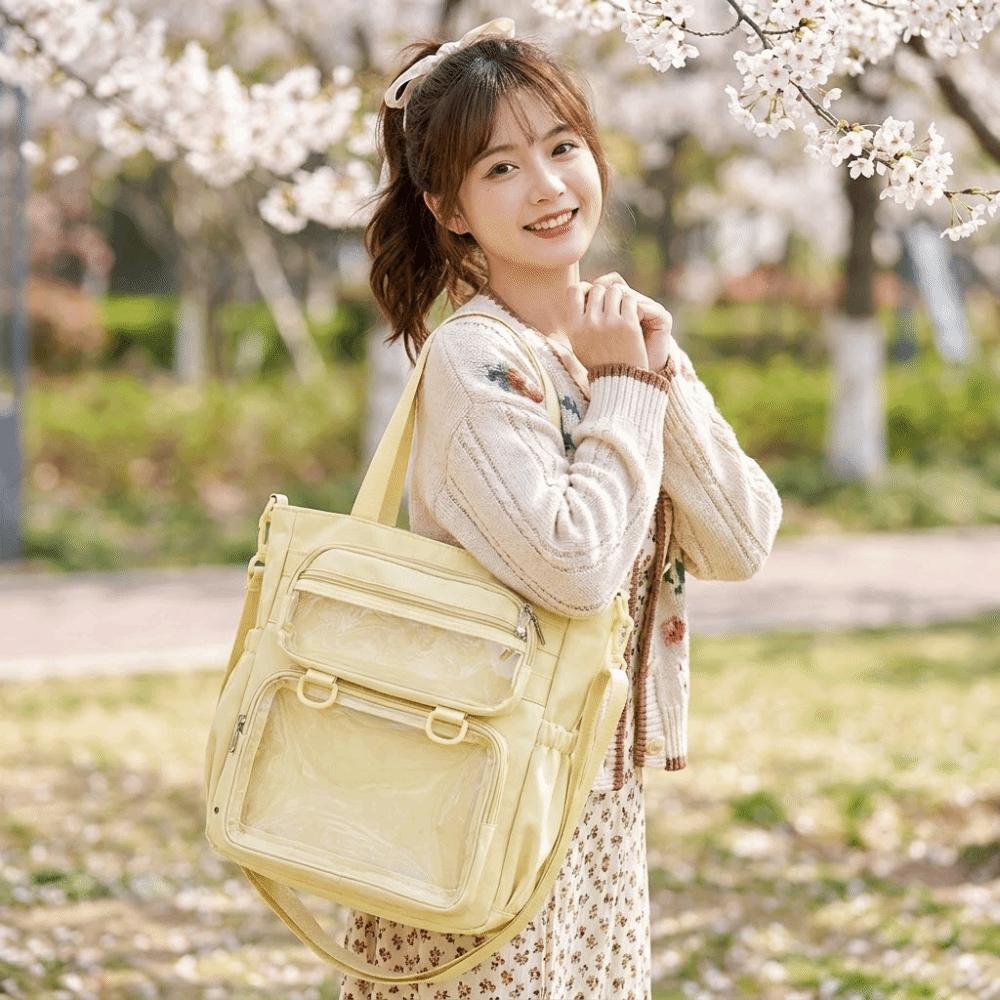 Multi-color Shoulder Bag Cream Color Crossbody Bag Fashionable Portable Tote Bag Women