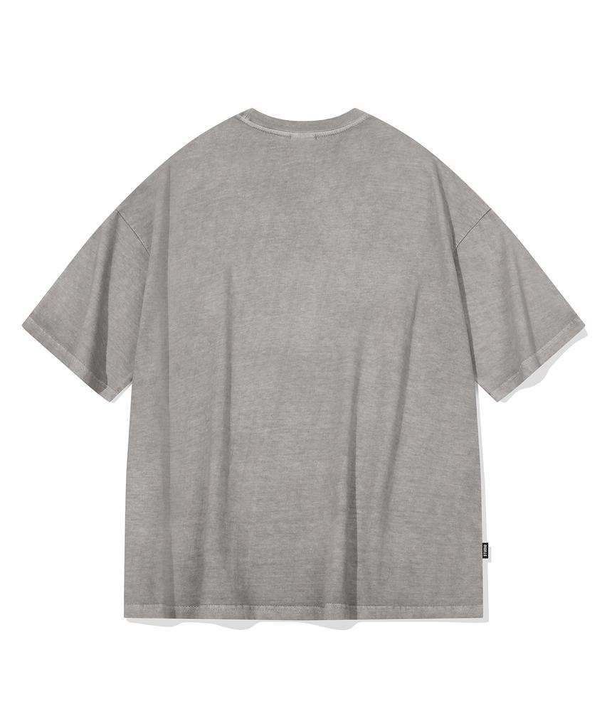 CPGN STUDIO Hello Flower Pigment Short Sleeve T-Shirt Ghost Gray