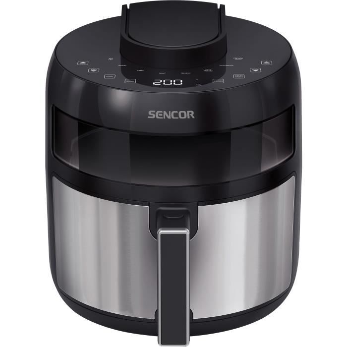 Friteuse sans huile Sencor SFR 5010BK - Panier 5 L - 8 programmes préréglés - 1500 W - Noir