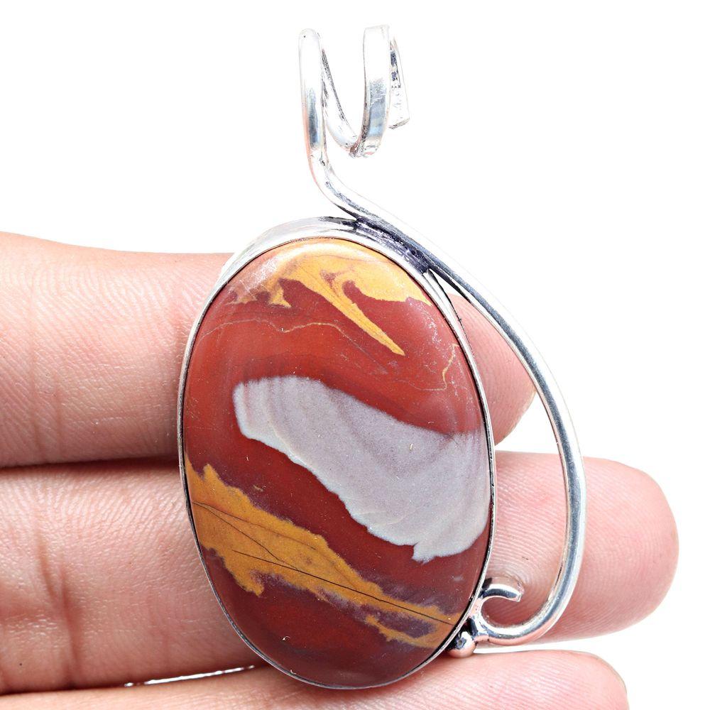 Pendant Designer Jasper Gemstone Gift For Her Silver Jewelry 2"