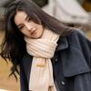Шарфы для мужчин и женщин осенью и зимой из однотонной трикотажной шерсти, чтобы студенты оставались милыми парами