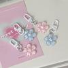 Sweet Jelly Color Sakura Keychain Pendant Creative Lovely Flower Keyring Cute Fashion Backpack Hanging Ornaments Couple Gifts