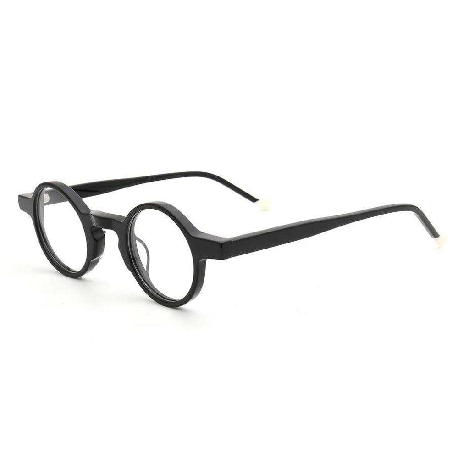 Retro Women Round Eyeglasses Frames Men Optical Glasses Prescription Eyewear Clear Amber Leopard Print Spectacles Vintage Grey