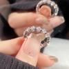 Butterfly Star Smooth Surface Full Of Diamonds Zircon Niche Design Open Ring Cold Wind High Sense Ring Woman