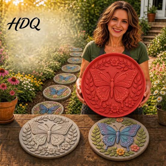 Cement Crafting Supplies Silicone Stepping Stone Mold Hummingbird/Squirrel/Turtle/Owl/Fox/Butterfly/Frog Paver Molds Reusable Concrete Garden
