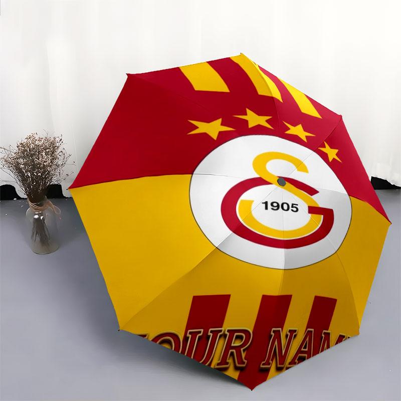 1 шт. Автоматический складной зонт - Узор с индивидуальным именем Galatasaray S, Портативная и складная конструкция с 8 спицами, Рождественские и новогодние подарки
