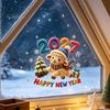 Seasonal Store Decorations Chinese New Year Window Stickers, 2027 Goat Static Clings, Reusable Home Holiday Decor Crochet Knit Lamb Decals,