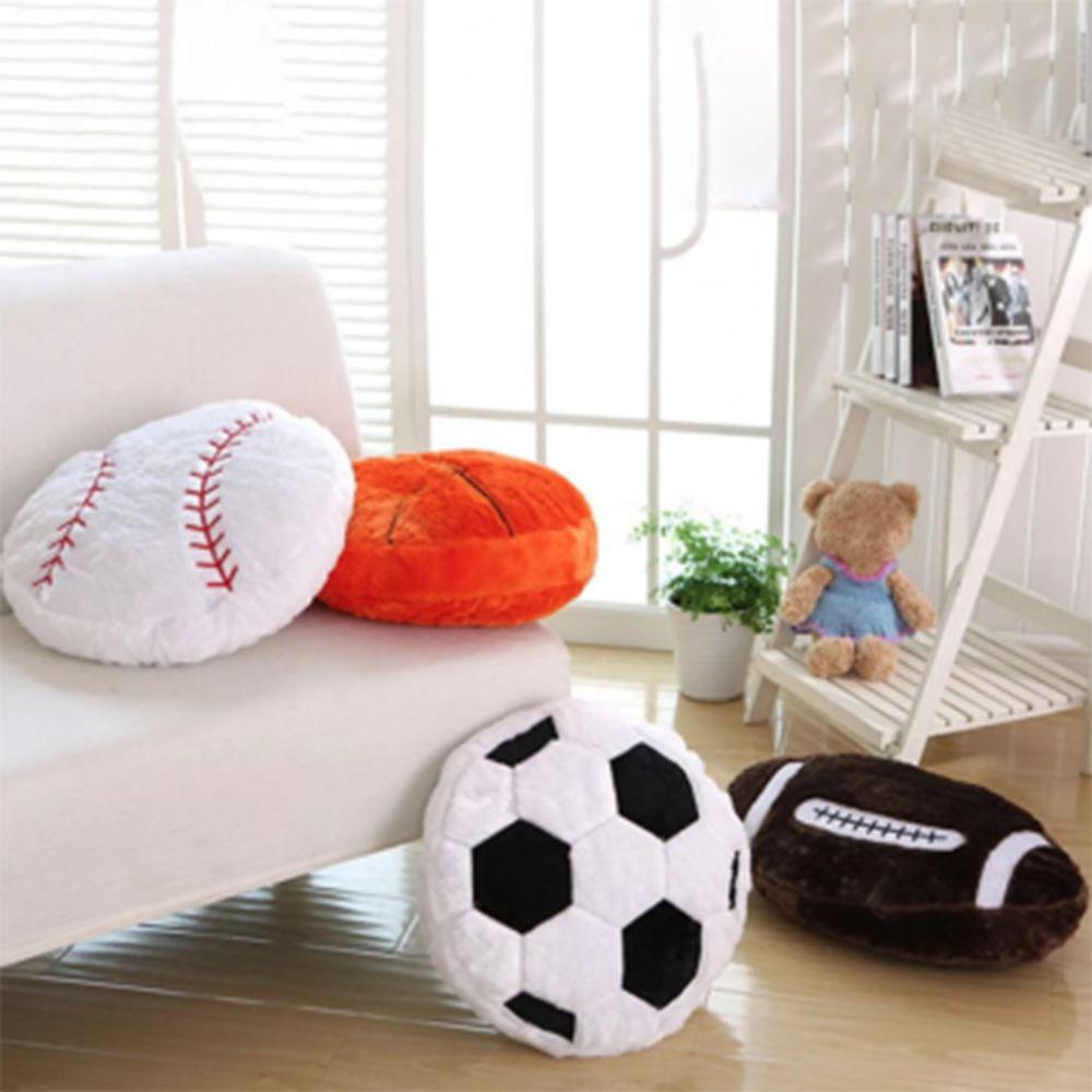 Living Room Throw Pillow Simulation Ball Pillow Sofa Cushion Stuffed Toys Basketball Plush Toys