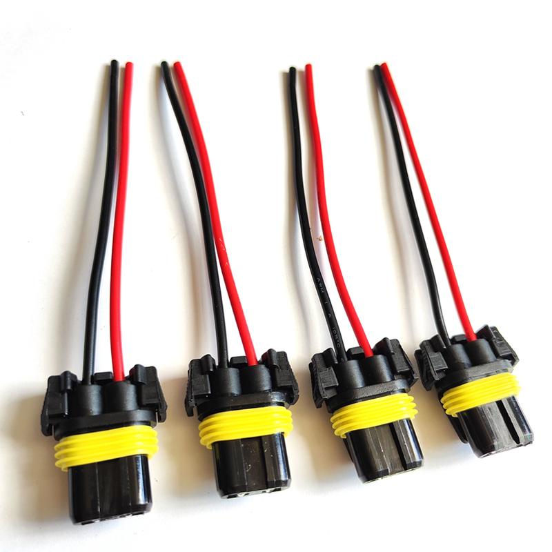 4Pcs 9005 9006 9012 Socket Connector Wiring Harness HB3 HB4 Female Plug Base Adapter Cable