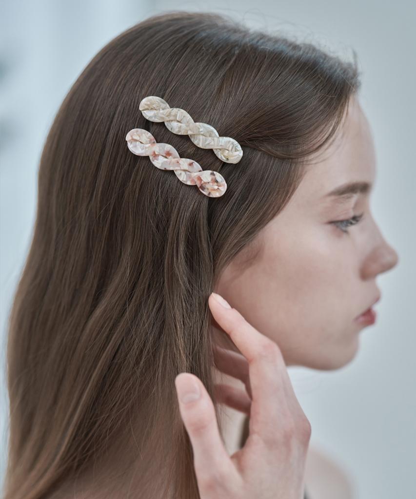 Ellejewelry Скрученная мраморная заколка для волос Elhp024