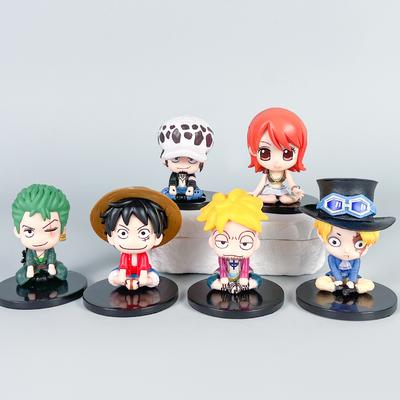 6 шт./лот Аниме Фигурки One Piece Обезьяна Д. Луффи Зоро Нами Марко Ло Law ПВХ Статуя Модель Кукла Коллекционная Украшение Комнаты Подарки