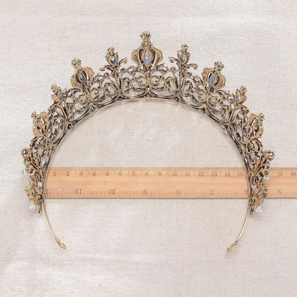 Свадебная черная корона новая ретро барочная хрустальная корона аксессуары для волос