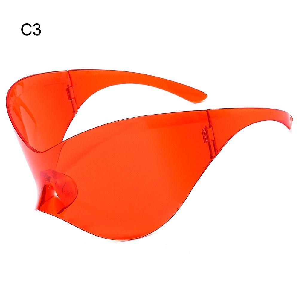 Модные Спортивные Солнцезащитные Очки Большие Панк Футуристические Очки Защита от Солнца для Мужчин Женщин Y2K Очки Очки-Маска