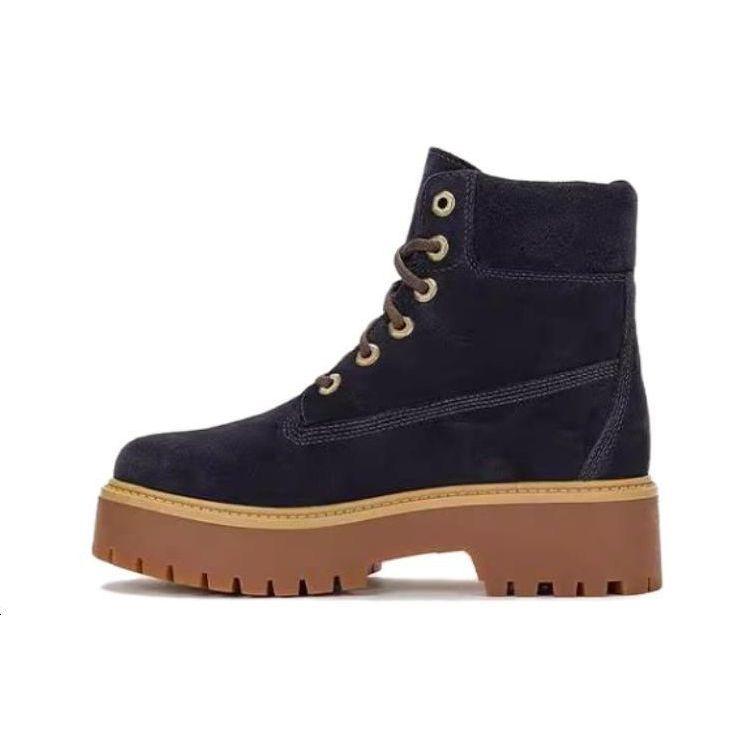 Timberland Водонепроницаемые теплые прочные амортизирующие короткие уличные ботинки женские ботинки синего цвета A62PVW