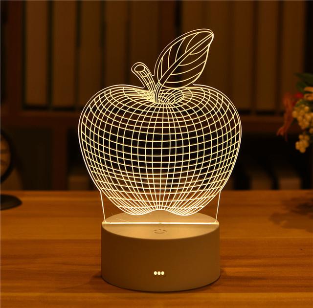 Милые аниме фигурки 3D светодиодный ночник модель игрушки детская кровать декор комнаты подарок на день рождения рождественские подарки для детей