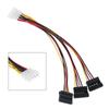 4Pin Ide Molex To 3 Ata Sata Power Splitter Extension Cable Connectors
