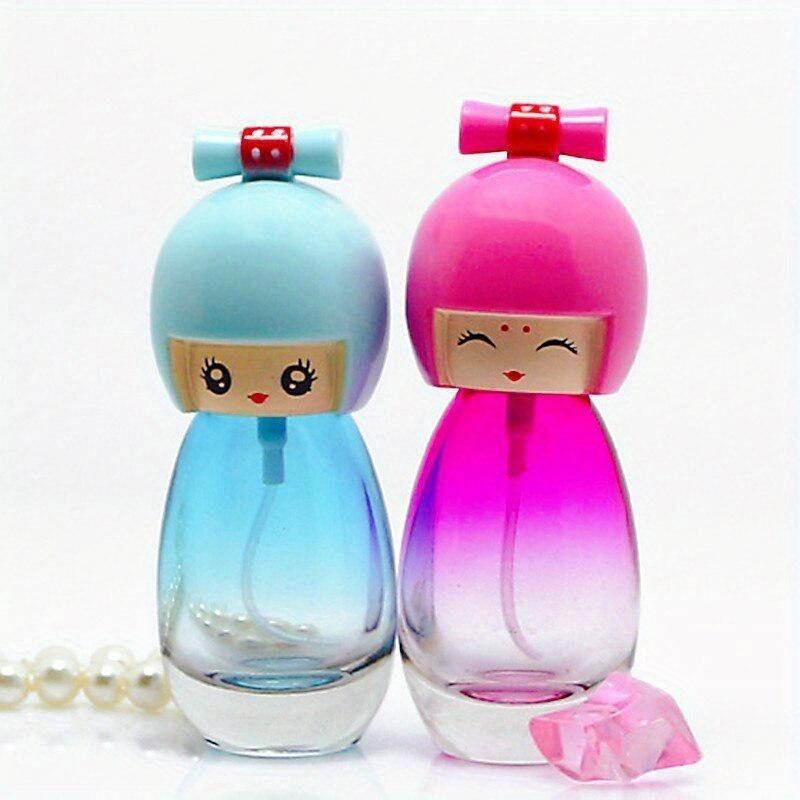 20 мл Милая японская кукла в кимоно Форма Стеклянный флакон-распылитель для духов Многоразовый распылитель Женский дорожный флакон для духов Цветной.