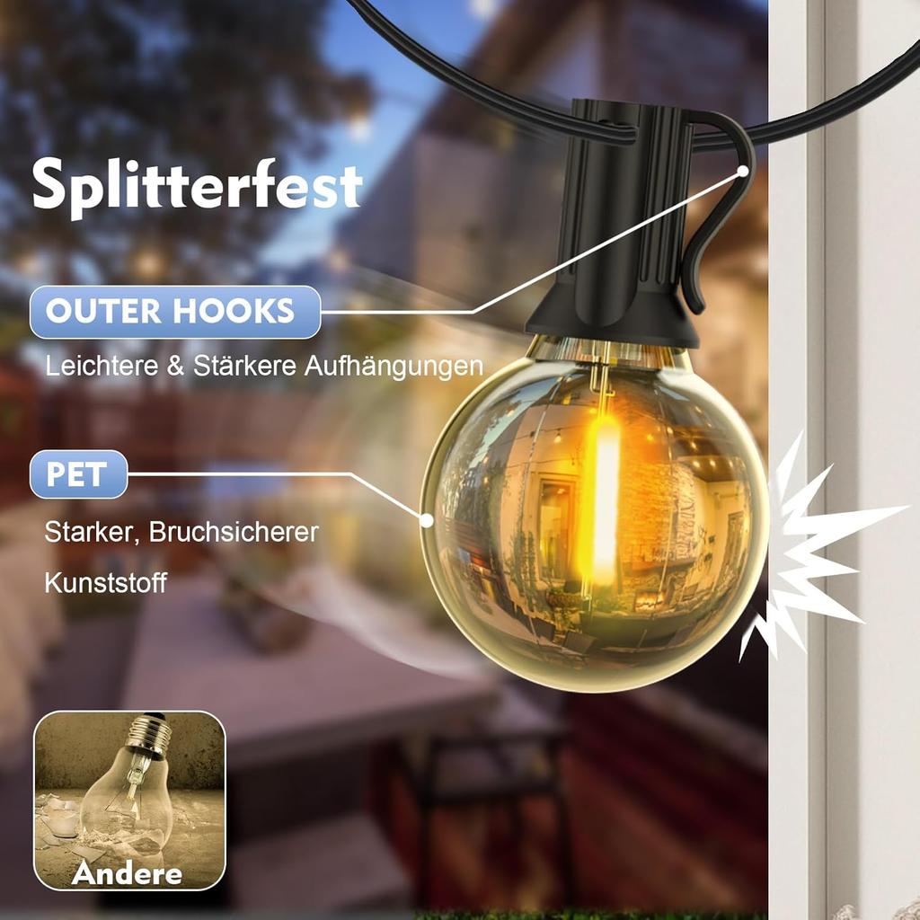 20 шт. светодиодных ламп G40 E12 1 Вт, теплый белый шаровой светильник 5 В 24 В 110 В 220 В, светодиод с регулируемой яркостью для водонепроницаемых гирлянд, украшения сада