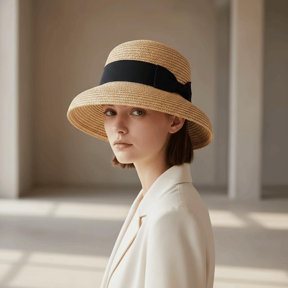 High-Density Weave Wheat Straw Cloche Breathable Round Top Straw Topper  Sophisticated Travelers
