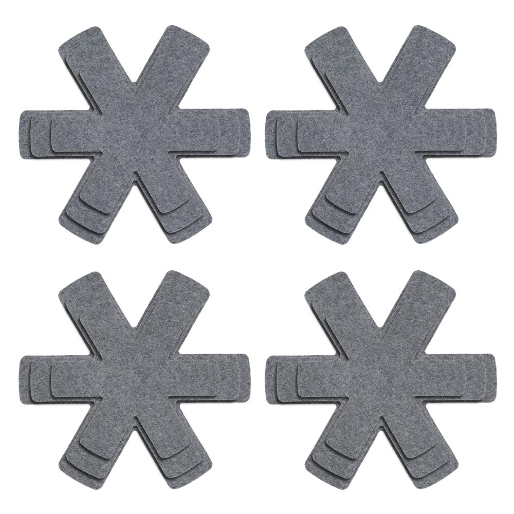 12/24 Pcs Pot and Pan Protectors Non-woven Pot Dividers Pad 3 Sizes Pans Separator Pads for Protecting Separators Pads Cookware
