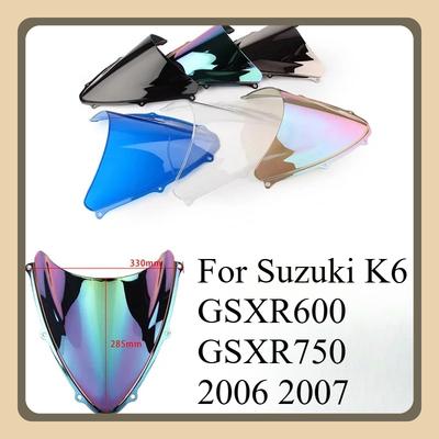 Мотоциклетный ветровик для Suzuki K6 GSXR600 GSXR750 2006 2007 Двойной пузырь Защита ветрового стекла Ветровое стекло GSXR 600 750 R