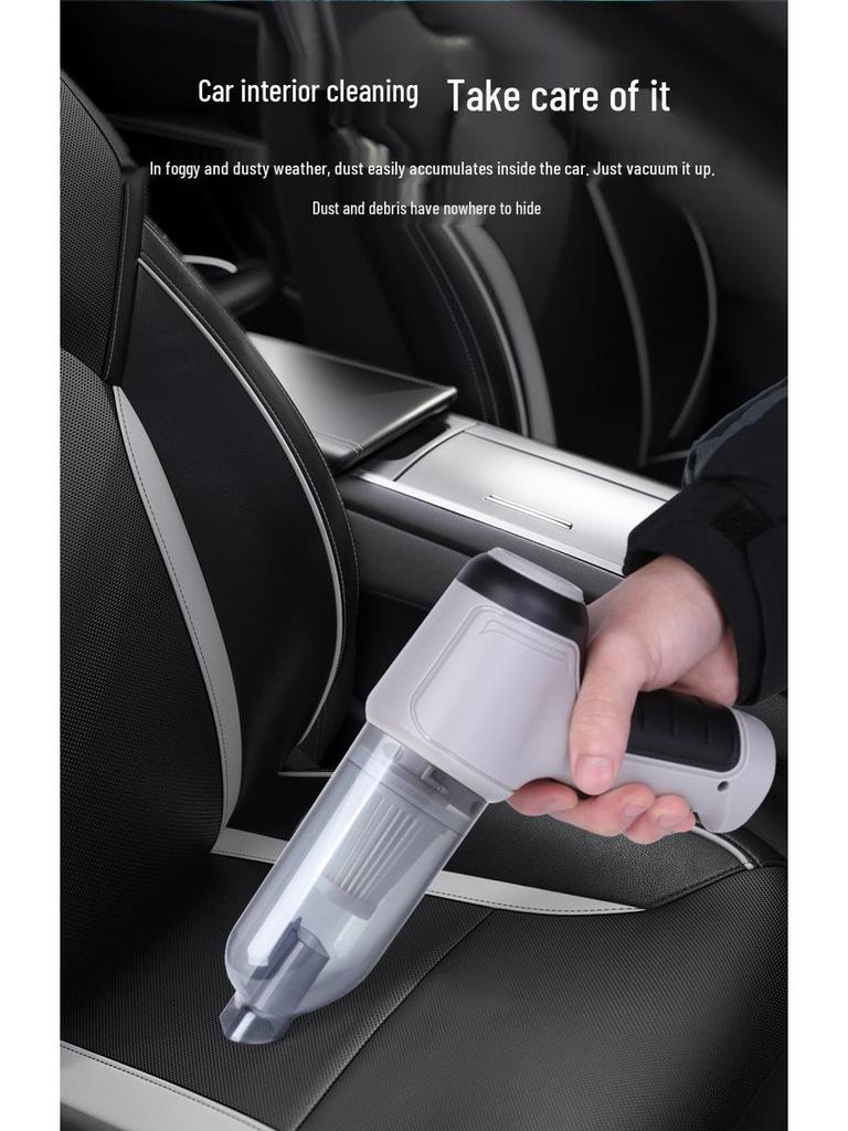 Wireless Handheld Car Vacuum Cleaner - Portable, Powerful, and Compact for Household and Desktop Use