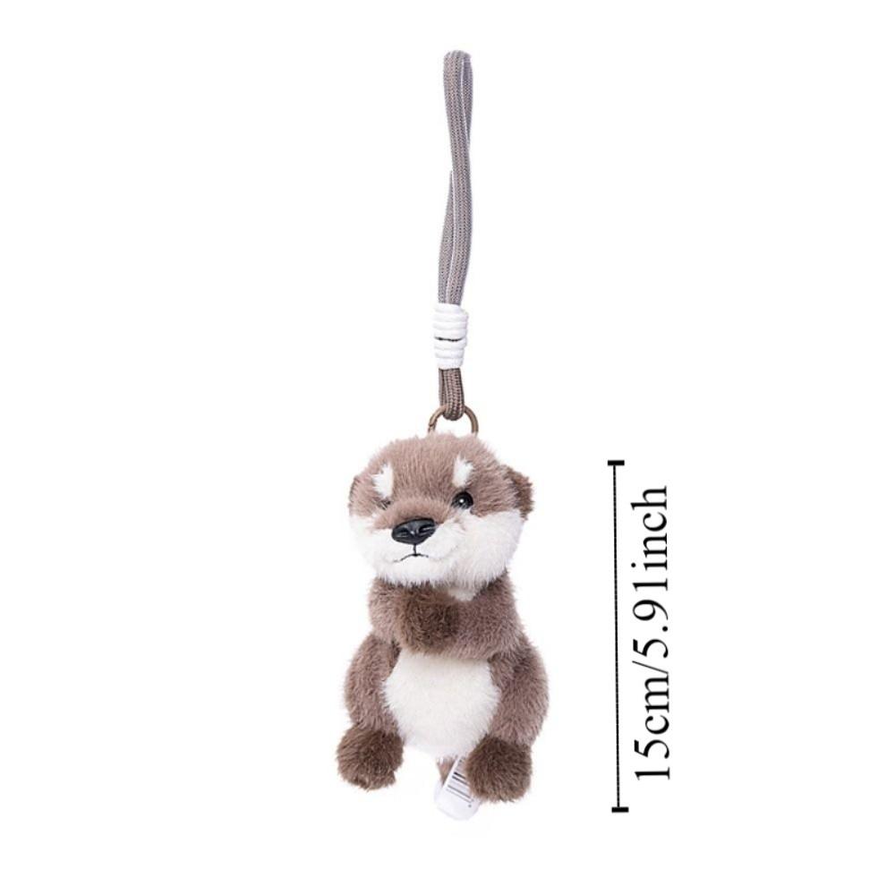 Realistic Look Otter Backpack Pendant Cute Design Otter Plush Toy Backpack Decor