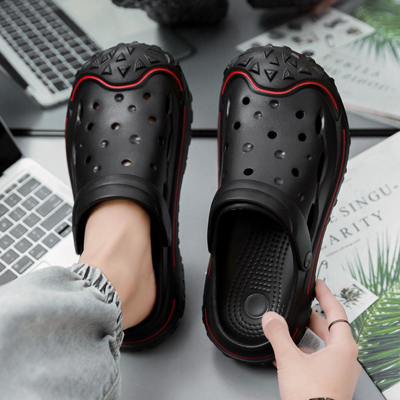 Модные летние мужские тапочки для ходьбы, сандалии, ЭВА, мягкая подошва, пляжная обувь, повседневная спортивная, семейная, для ванной, нескользящая обувь