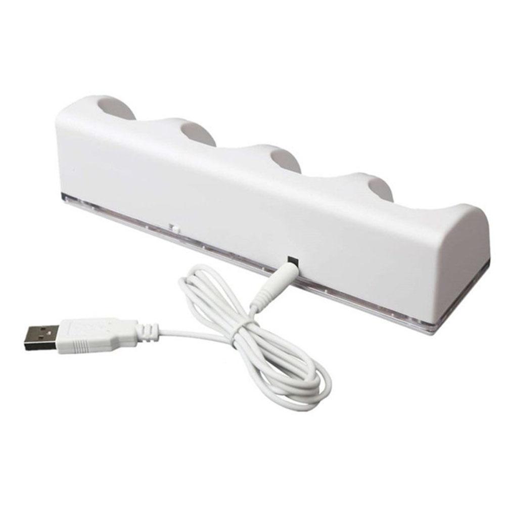 Зарядная станция на 4 порта, USB-зарядка для джойстика игровой консоли WII