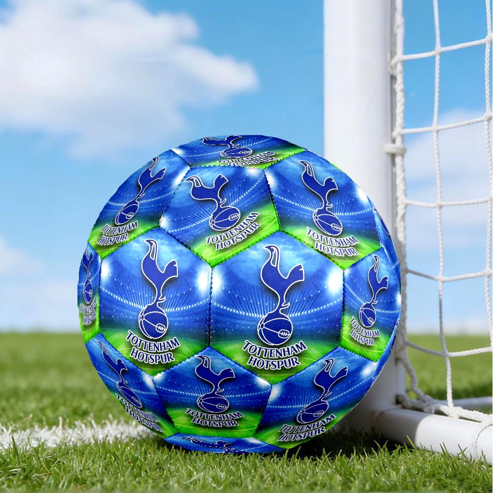Tottenham Crest Design Printed Size 5 Soccer Balls, High-Quality, Anti-Slip, Protective Football, A Unique Gift , Birthdays, Christmas Gifts