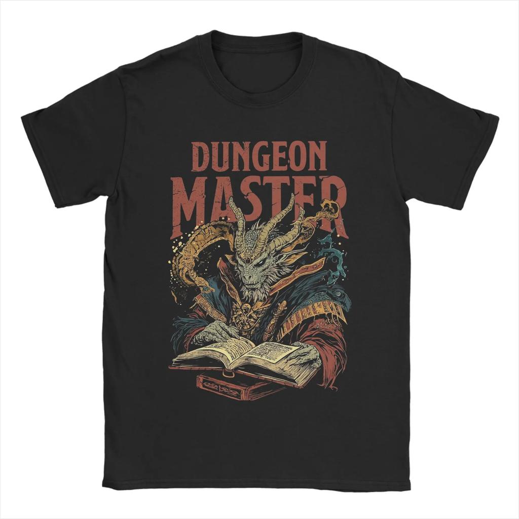 Летняя Мужская Женская Dungeon Dragon DnD Мастер Футболка Хлопковая Одежда Ретро Футболка с Круглым Вырезом Футболка Уличная Одежда