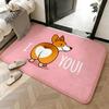 Soft Absorbent Non-Slip Rug Corgi Butt Floor Mat Home Decor Doormat Bedroom Floor Mat Shower Carpet