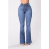 Spring, Summer and Autumn Women's Jeans Slim High-waisted Hip Flare Trousers Long Pant