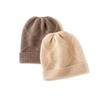 Cashmere Autumn and Winter New Women's High End Solid Color Diamond Cable Thickened Warm Fashion Knitted Casual Hat