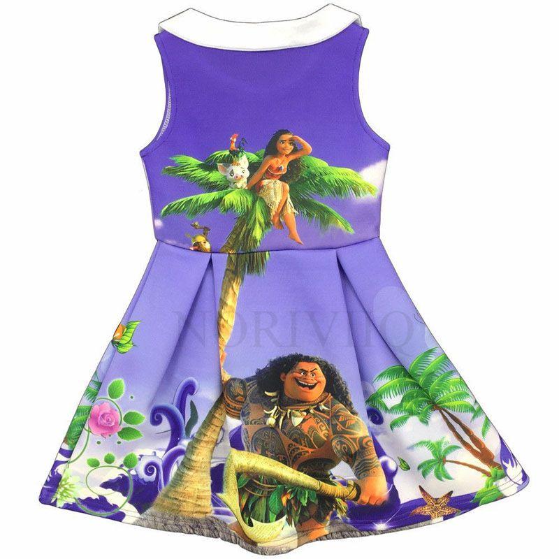 Очаровательный детский костюм Моаны Делюкс, платье гавайской принцессы, косплей-юбка для девочек