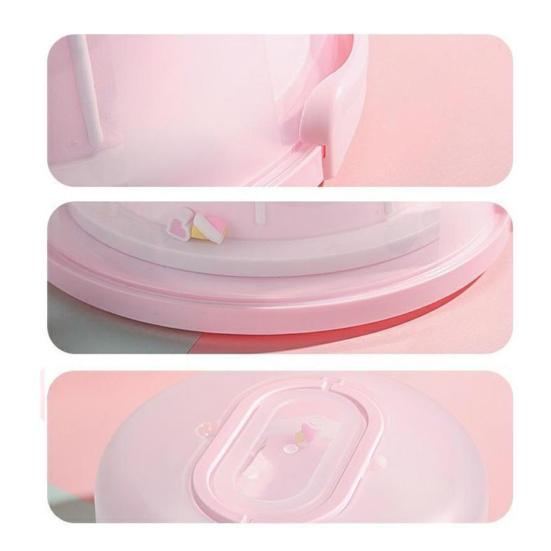 Контейнер для торта с крышкой и ручкой, переносная подставка для кексов диаметром 10 дюймов, держатель для кексов, пирогов, кексов, пиццы, контейнер для транспортировки, коробка для торта