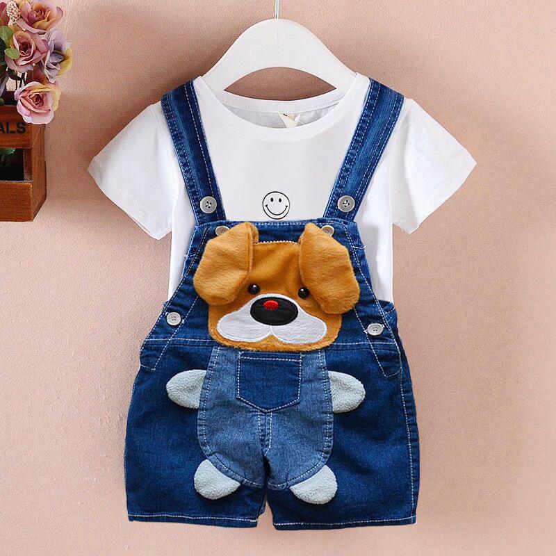 Летние 2025 года Джинсовые шорты и комбинезон для мальчиков и девочек