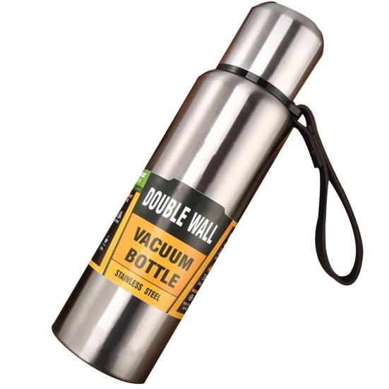 Бутылка для воды с чашкой для питья из нержавеющей стали большой емкости на 1500 мл с теплоизоляцией