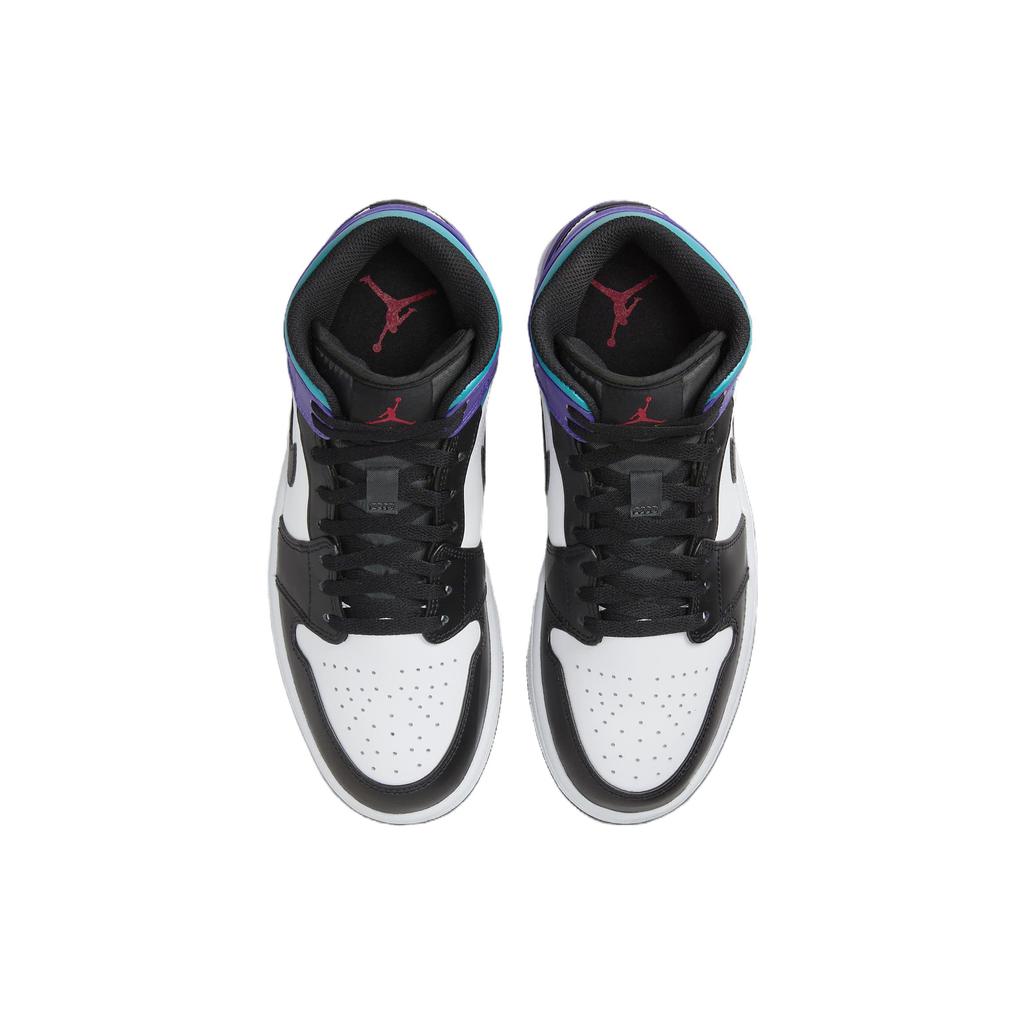 Мужские кроссовки Air Jordan 1 Mid Aqua White Court-Purple Tropical-Twist DQ8426-154