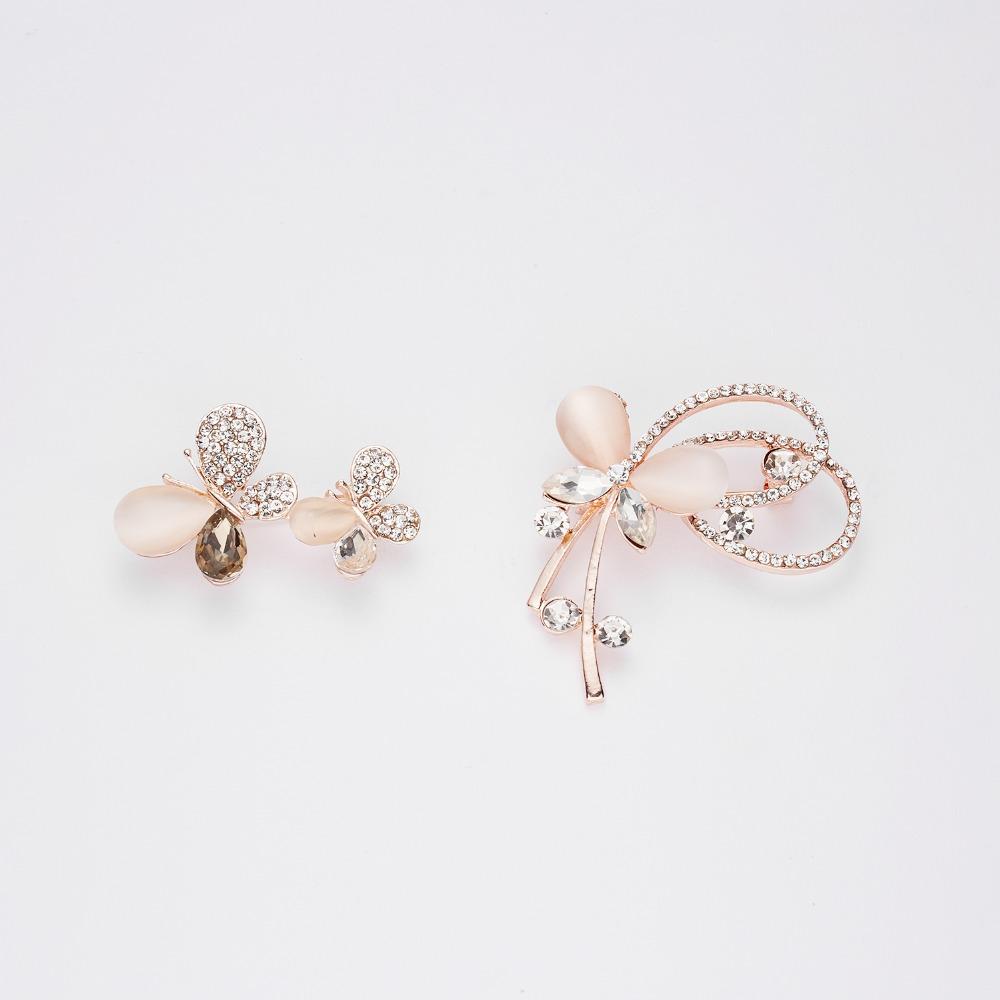 RINHOO Милая брошь в виде животного, кошки, совы, бабочки для женщин, европейская и американская мода, свадебные украшения, камни, брошь-булавка из кристаллов