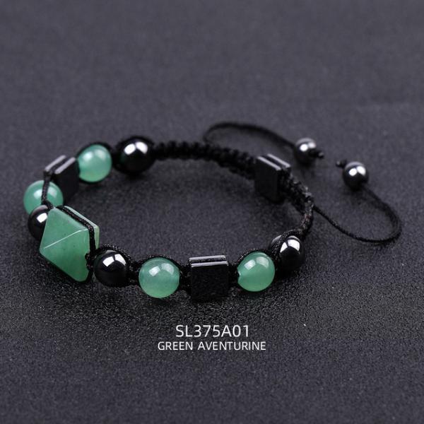 Пирамида Квадратные Бусины Mix Match Плетеный Браслет Женский Тигровый Глаз Аметист Лазурит Браслет-Подвеска Кристалл Энергии Ювелирные Изделия YSL