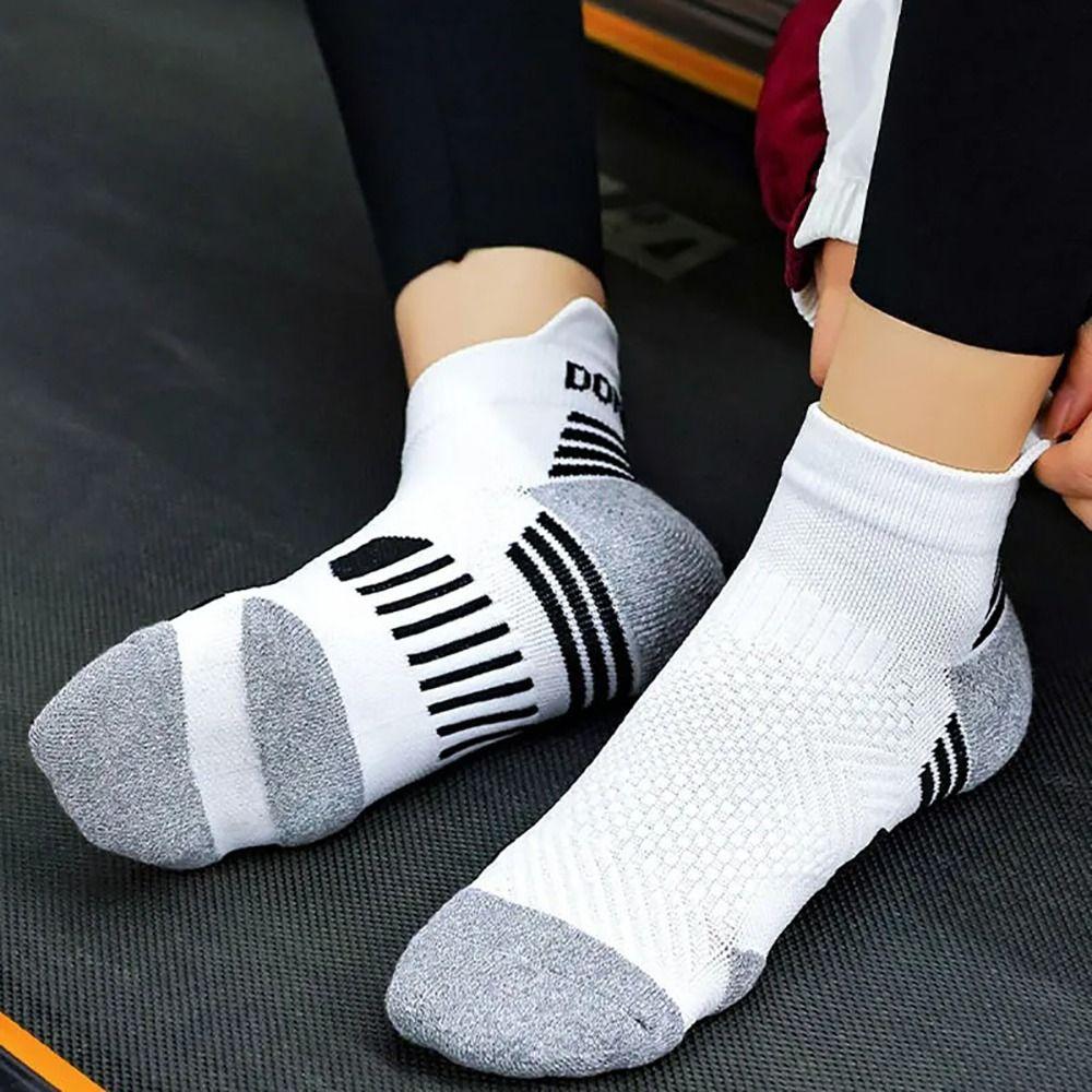 Thickened Running Socks Multiple Colors Sports Fitness Bike Running Boat Ankle Socks  Men Women
