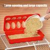 Plastic Flip Top Chicken Feeder Small Poultry Feeding Tray with Holes Duckling Quail Drinker No Waste Feeder Trough for Birds Pigeon Chicken